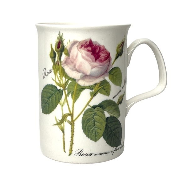 Roy Kirkham Redoute Roses Mug Fine‎ Bone China Made in England Rosa Muscosa 1996 - Picture 1 of 6